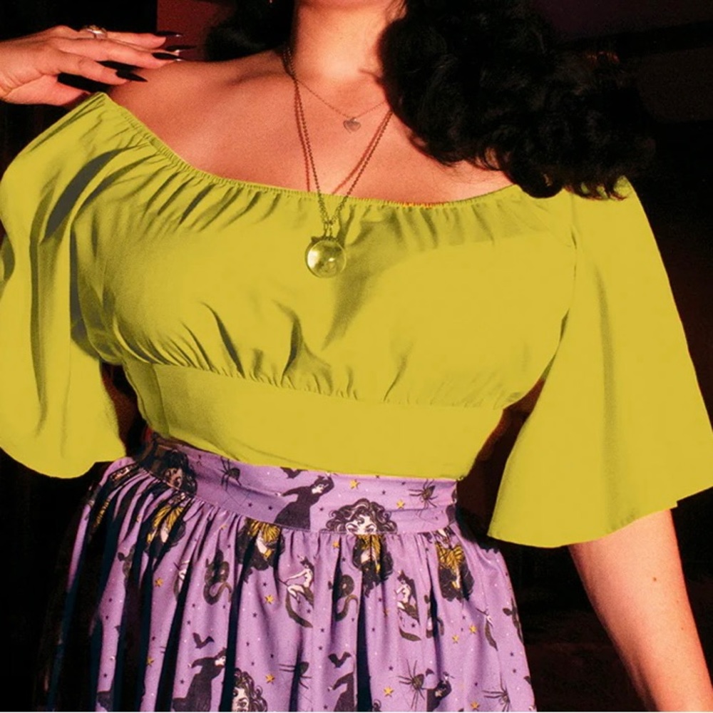 Oblong Box Shop Victoria Top Chartreuse! Sz 2XL! Worn Once!